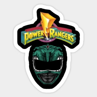 power ranger green head Sticker
